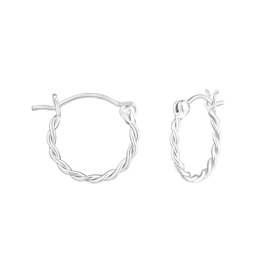 15mm - 925 Sterling Silver Bali Hoops